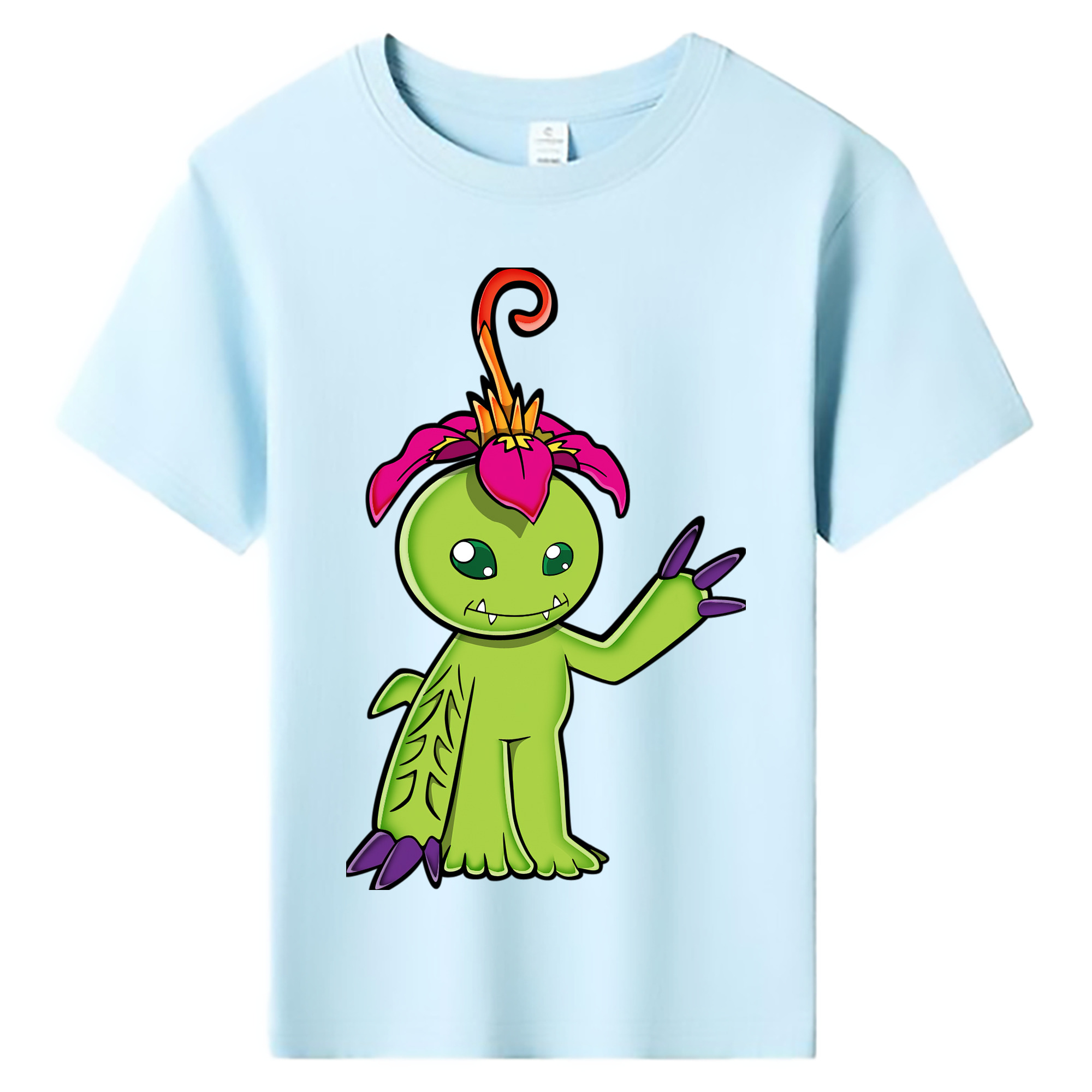 （画像用） Digimon デジタルモンスター/デジモン 綿100％キッズTシャツ（フロントプリント）